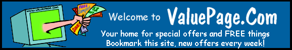Valuepage 1001 Free Things - Special Offers, Cool Links and Free Gifts